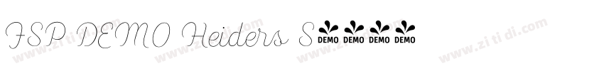FSP DEMO Heiders S字体转换 FSP DEMO Heiders S字体转换